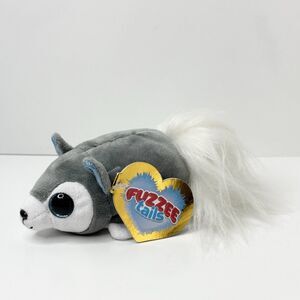 Grin Studios Fuzzee Tails Timber Plush Beanbag Puppy Dog Stuffed Animal 6"